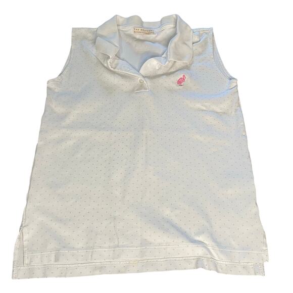 The Beaufort Bonnet Company white polka dot polo tank SIZE 10 - Picture 1 of 4
